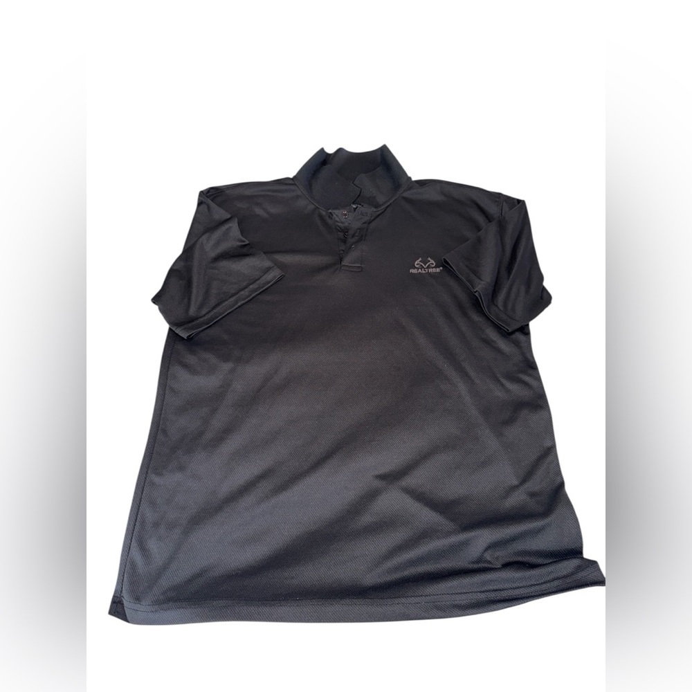RealTree Black Men's Polo Shirt